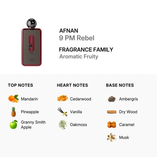 Afnan Unisex 9 PM Rebel EDP