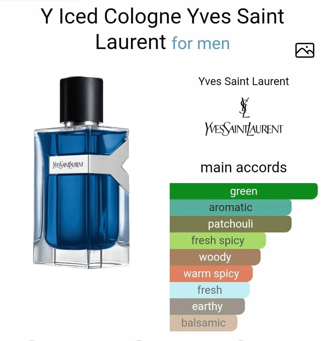 YSL Men's Y Iced Cologne Intense EDT